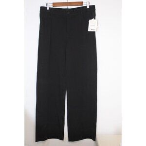 Athleta Ponte Classic Pants Women's 14 Black Casual Ankle Pockets Relaxed Fit